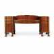 A GEORGE IV BRASS-MOUNTED AND INLAID AND SYCAMORE-BANDED MAHOGANY PEDESTAL SIDEBOARD - фото 1