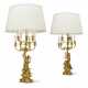 A PAIR OF FRENCH ORMOLU FIGURAL SEVEN-LIGHT CANDELABRA - фото 1