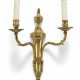 A PAIR OF ORMOLU THREE-BRANCH WALL-LIGHTS AND A SET OF FOUR TWIN-BRANCH WALL-LIGHTS - фото 1