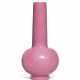 A LARGE CHINESE OPAQUE PINK GLASS BOTTLE VASE - photo 1