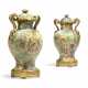 A PAIR OF FRENCH GREEN FLUORSPAR VASES AND COVERS - фото 1