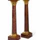 A NEAR PAIR OF FRENCH ORMOLU-MOUNTED ROUGE GRIOTTE PEDESTALS - photo 1