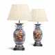 A PAIR OF JAPANESE IMARI PORCELAIN VASES MOUNTED AS LAMPS - photo 1