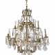 A FRENCH BRASS AND CUT AND MOULDED-GLASS TWELVE-LIGHT CHANDELIER - фото 1