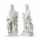 A PAIR OF LARGE CHINESE PORCELAIN BLANC-DE-CHINE MAIDENS - photo 1