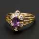 Ring mit Amethyst und Diamanten - фото 1