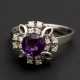 Ring mit Amethyst und Diamanten - photo 1