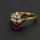 Ring mit Rubin, Brillant und Diamanten - фото 1