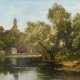 LEVIS, Maurice (1860 Paris - 1940). Flusslandschaft mit Angler. - Foto 1