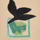 Oiseau noir sur fond vert (From: Si je mourais là-bas) - photo 1