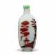 A RED, BLUE AND REDDISH-BROWN-OVERLAY WHITE GLASS SNUFF BOTTLE - фото 1