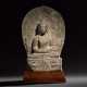 AN IMPORTANT AND VERY RARE STONE BUDDHIST STELE - фото 1