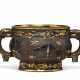 A RARE SMALL PARCEL-GILT BRONZE `BUTTERFLY` CENSER - фото 1
