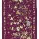A PAIR OF MASSIVE EMBROIDERED PURPLE SILK PANELS - photo 1