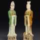 A PAIR OF LARGE SANCAI-GLAZED POTTERY FIGURES OF OFFICIALS - photo 1