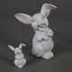 Zwei Porzellanfiguren "Lachender Hase" - фото 1