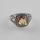 Citrin-Ring mit Diamanten - photo 1