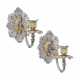 A PAIR OF GERMAN PARCEL-GILT SILVER WALL-LIGHTS - фото 1