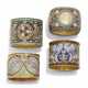 FOUR RUSSIAN SILVER-GILT AND CLOISONNÉ ENAMEL NAPKIN RINGS - фото 1