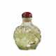 A TRANSPARENT GREEN-OVERLAY CLEAR GLASS SNUFF BOTTLE - photo 1