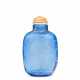 A CARVED PALE-BLUE GLASS SNUFF BOTTLE - фото 1