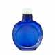A CARVED BLUE GLASS SNUFF BOTTLE - фото 1