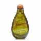 A TRANSPARENT OLIVE-GREEN GLASS SNUFF BOTTLE - фото 1