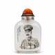 AN INSIDE-PAINTED GLASS SNUFF BOTTLE - Foto 1