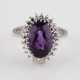 AMETHYST-RING MIT DIAMANTBESATZ - Foto 1