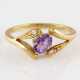 AMETHYST-RING MIT DIAMANTBESATZ - фото 1