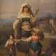 Römerin in Tracht mit Spindel und Kindern - Foto 1