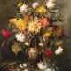 Stilleben mit Chrysanthemen und Kastanien - Foto 1
