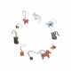 A SET OF TEN: ANIMAL THEME HANDBAG CHARMS - фото 1