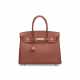 A BRIQUE TOGO LEATHER BIRKIN 30 WITH GOLD HARDWARE - фото 1