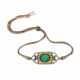 A DIAMOND AND EMERALD-SET ENAMELLED GOLD BAZUBAND - фото 1