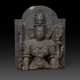 A LARGE BLACK STONE BUST OF DEVI - photo 1