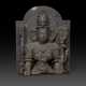 A LARGE BLACK STONE BUST OF DEVI - фото 1