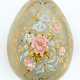 A LARGE RUSSIAN GLASS EASTER EGG SHOWING FLOWERS - photo 1