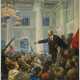 A MONUMENTAL PAINTING SHOWING LENIN PROCLAIMS SOVIET POWER IN SMOLNY PALACE - фото 1