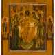 A FINE PAINTED RUSSIAN ICON SHOWING THE ENLARGED DEESIS - Foto 1