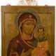 A MONUMENTAL RUSSIAN ICON SHOWING THE MOTHER OF GOD SMOLENSKAYA - Foto 1