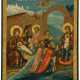 A FINE PAINTED RUSSIAN ICON SHOWING THE NATIVITY OF CHRIST AND ADORATION OF THE MAGI - Foto 1