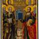 A MONUMENTAL GREEK ICON SHOWING THE SYNAXIS OF THE 12 APOSTLES - photo 1