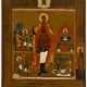 A RUSSIAN ICON SHOWING ST. NIKITA WITH SCENES OF HIS LIFE - фото 1