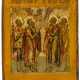 A RUSSIAN ICON SHOWING ST. NIKITA, ST. FLORUS, ST. LAURUS AND ST. VASILY BLAZHENNY - photo 1