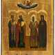 A RUSSIAN ICON SHOWING ST. PANTELEIMON, ST. NICHOLAS, ST. ALEXY OF MOSCOW AND ST. PROPEHT ANNA - photo 1