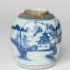 A BLUE AND WHITE GINGER POT - Foto 1