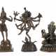 3 Bronzefiguren Indien - photo 1