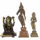 3 Bronzefiguren Indien - фото 1