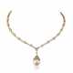 HARRY WINSTON CULTURED PEARL AND DIAMOND NECKLACE - фото 1